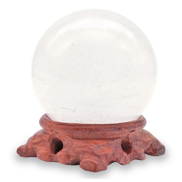 天然石 水晶玉 ホワイトクォーツ 大宝珠 85mm オブジェ 浄化 開運 台座