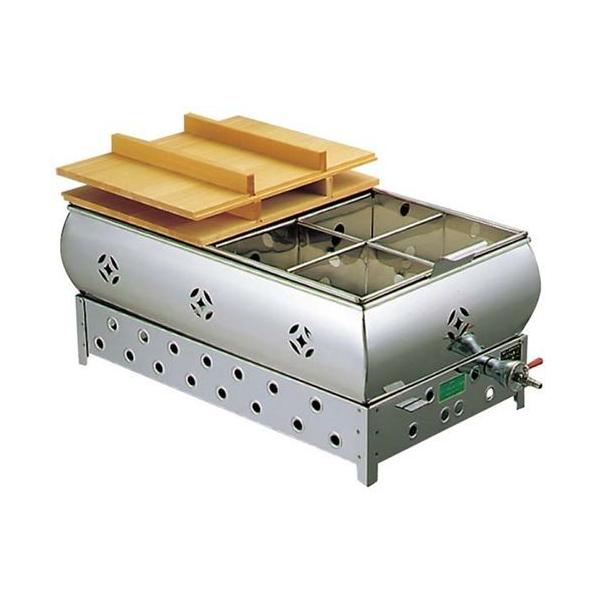 EBM 18−8 おでん鍋 尺5（45cm）LP / 業務用 6ッ仕切 ガス