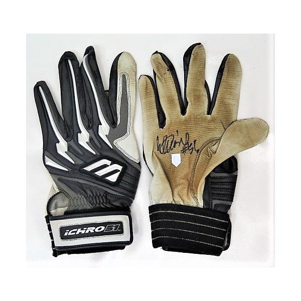 MS】イチロー2004年実使用・直筆サイン入バッティンググローブ！ 検
