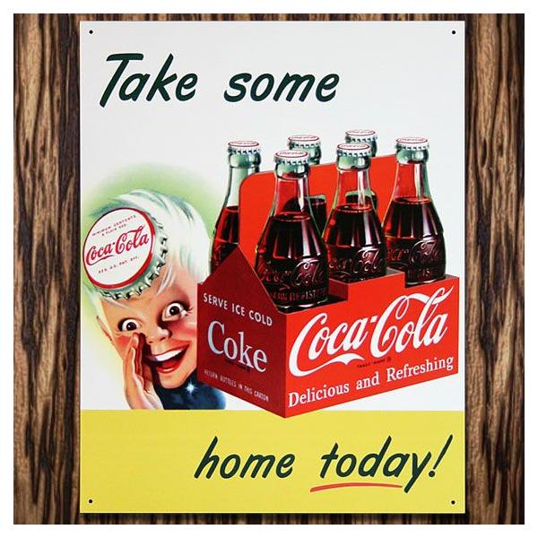 C3 ブリキ看板 COCA COLA コカコーラ スプライトボーイ TAKE SOME