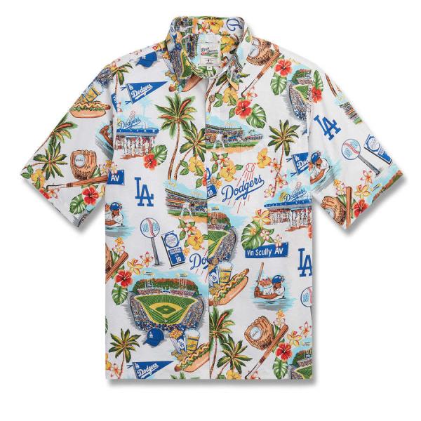 MLB ドジャース アロハシャツ ハワイアン Scenic Aloha Shirt レイン