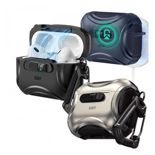 国内正規品 ESR AirPods Pro 3ケース Cyber MagSafe対応フリックロック