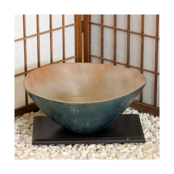 信楽焼 水盤 白ぼかし ソリ 深型 13号 花器 陶器 池坊 嵯峨御流 生け花