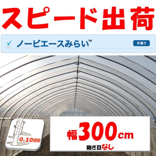 ノービエースみらい 0.1mm厚 300cm幅 希望長さ(m)を数量に入力 農ビ