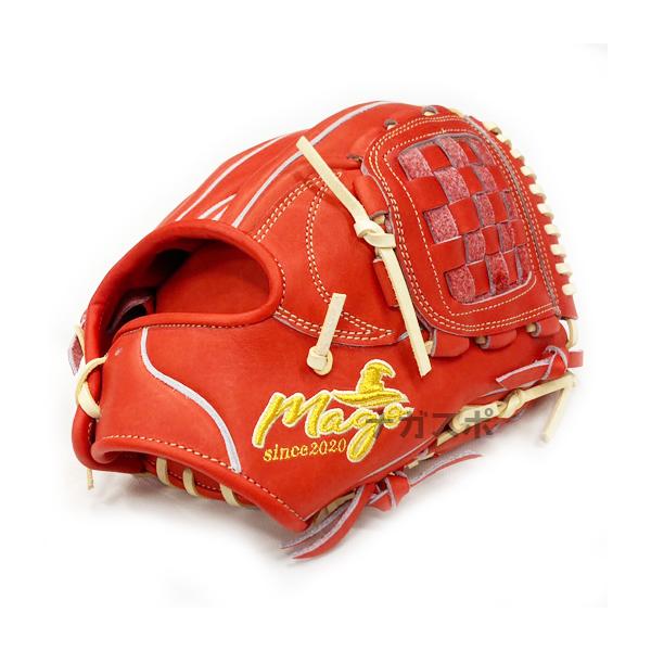 Mago マーゴ 硬式グローブ 内野手用 右投げ 限定モデル MSR‐H03 赤
