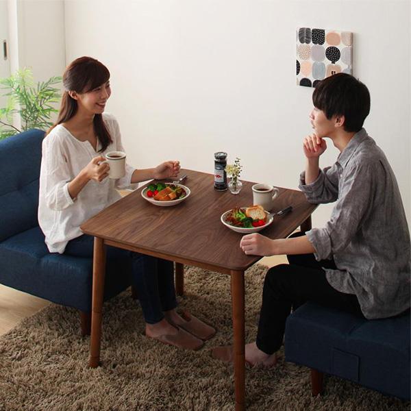 こたつテーブル ハイタイプ 正方形 75×75 おしゃれ 4段階 高さ調節可