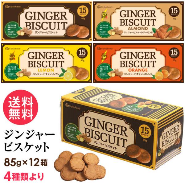 ジンジャービスケット 85g(15枚入) 12箱 4種類より プレーン