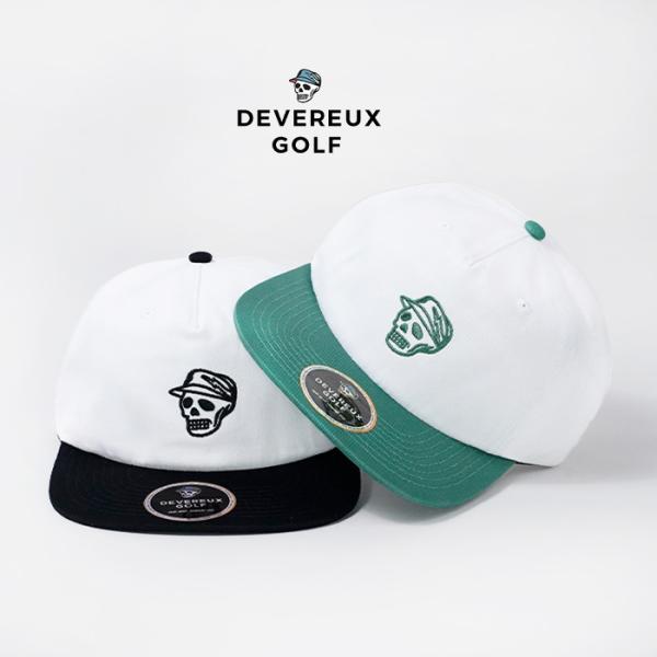 デヴァローゴルフ 帽子 キャップ Devereux Golf TWO-TONE SKULL HAT