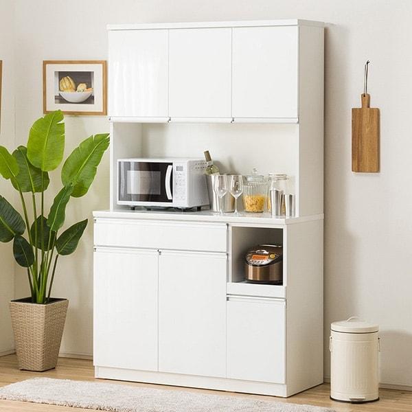 ニトリ（NITORI） 幅120cm キッチンボード( レジューム120-2TF-H WH