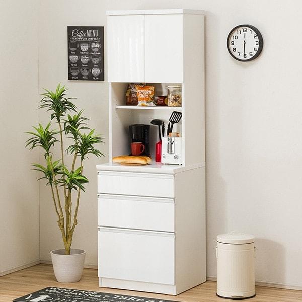 ニトリ（NITORI） 幅60cm キッチンボード(レジューム 60TF-H WH/60QL