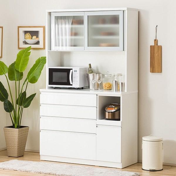 ニトリ（NITORI） 幅120cm キッチンボード( レジューム120-2AG-S WH