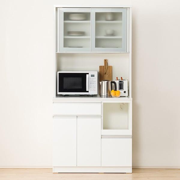 ニトリ（NITORI） 幅90 キッチンボード(レジューム 90AG-S WH/90TL-R