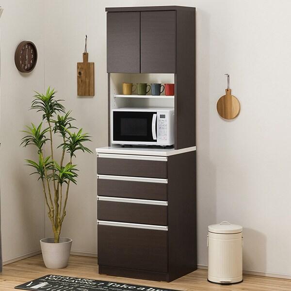 ニトリ（NITORI） 幅60cm キッチンボード(レジューム 60TF-H DBR/60QH