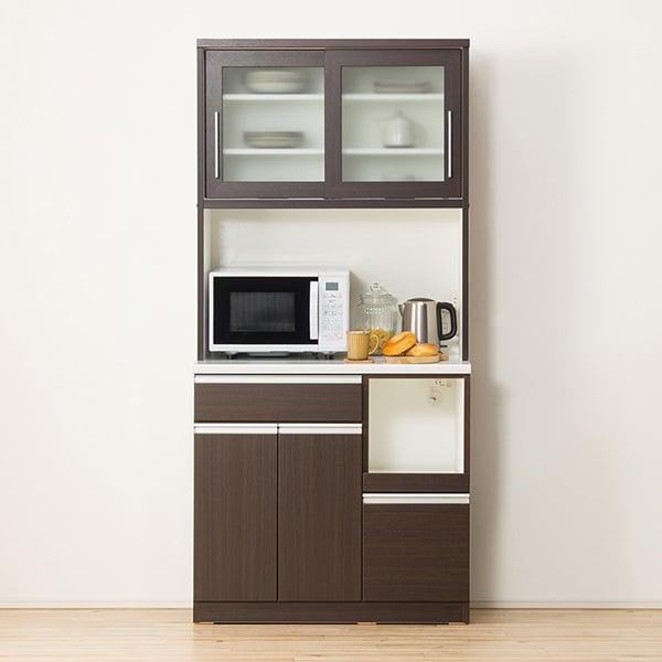 ニトリ（NITORI） 幅90 キッチンボード(レジューム 90TG-S DBR/90TL-R