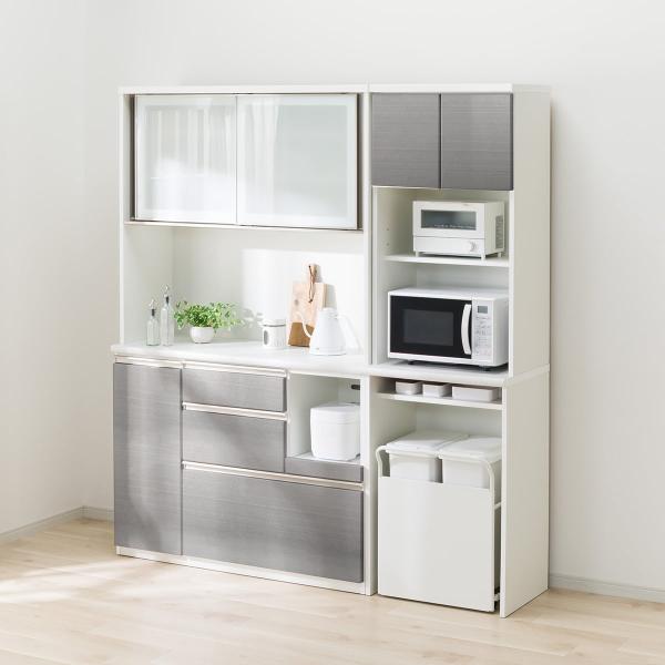 ニトリ（NITORI） レンジボード・キッチンボードセット(アルミナ2 60OP