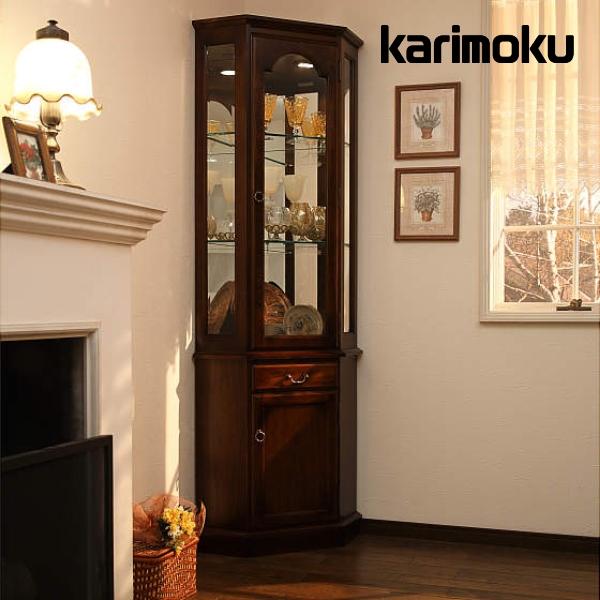 COLONIAL（カリモク家具） カリモク 隅飾棚 HC0240NK 食器棚 サイド