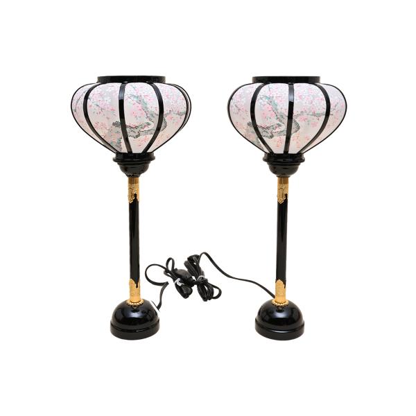 雛人形 お雛様 雪洞 ぼんぼり 単品 コード付 35cm 新菊灯 35号 黒 雛