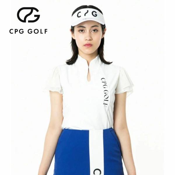 CPG GOLF レディース ポロシャツ ゴルフウェア 半袖ポロ モックネック