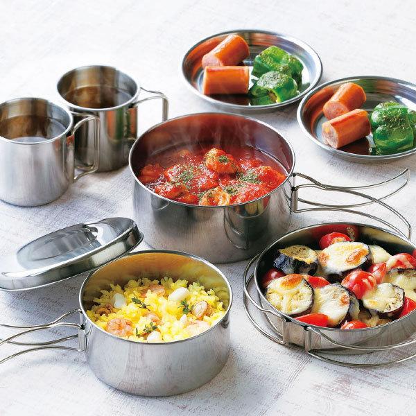 ソラリラ キャンピング鍋 8点セット PP-02 / キャンプ アウトドア 鍋