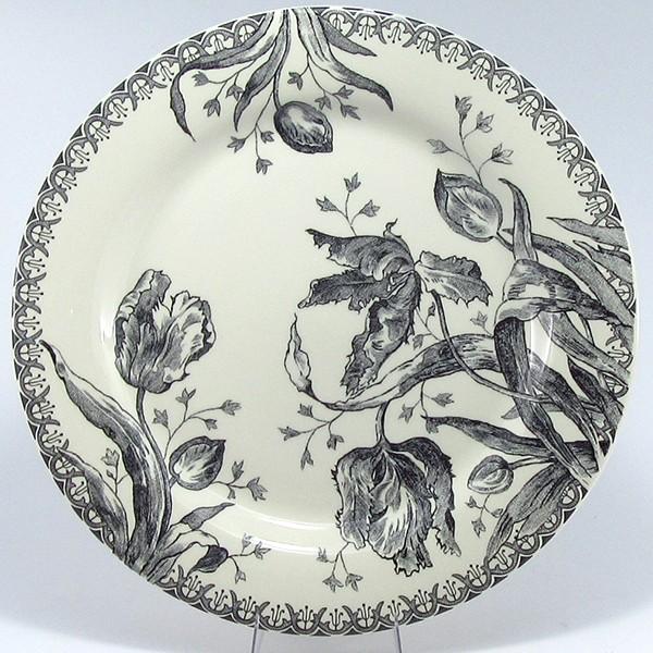 Gien tulipes noires ジアン チューリップ ノワール5枚セット