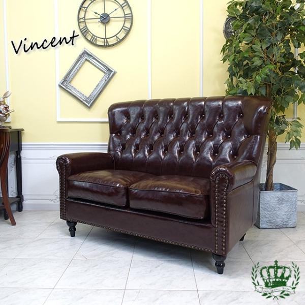 昭和レトロ ダブルソファ アンティーク ウィングチェア 2人 二人掛け