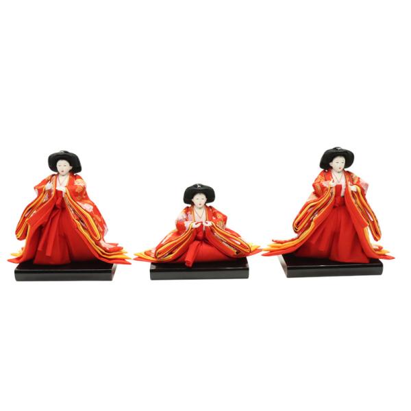 アウトレット品 雛人形 人形単品 三五 三人官女 金襴 一人台付 3人 25a