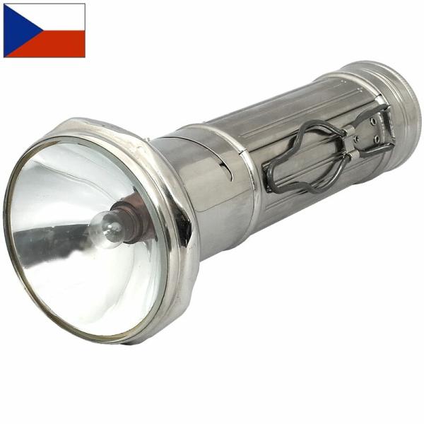 チェコ軍 ハンドライト シルバー S デッドストック EE695NN 懐中電灯