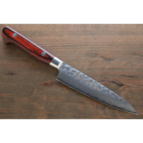 堺 孝行 VG10 33層 ダマスカス ペティーナイフ 120mm マホガニー柄