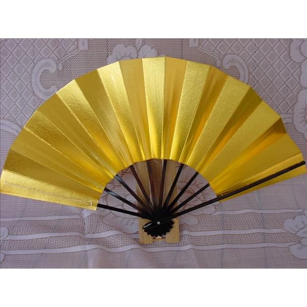 尺舞扇子 日本舞踊・踊り用 30cm 両金 黒塗 箱なし : おどり用品の扇寿