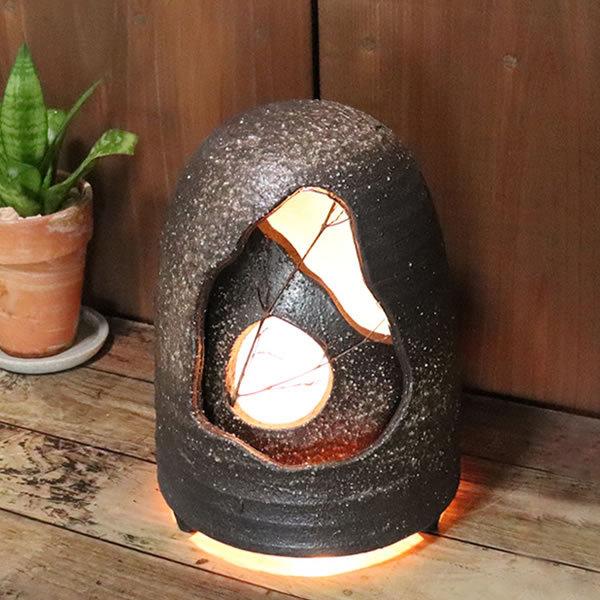 信楽焼 照明 陶器照明 灯り 和風照明 ライト 陶器ライト 行燈 あんどん