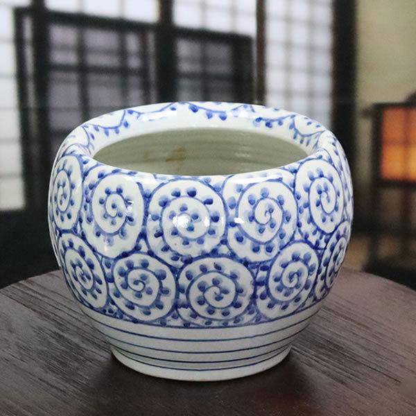 火鉢型ポット 火鉢 陶器 手あぶり 鉢カバー 花器 花入れ フラワー