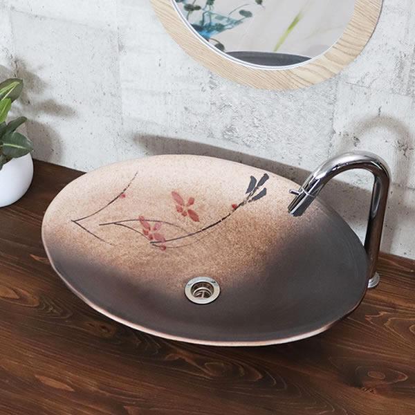 信楽焼 手洗い鉢 洗面ボウル 洗面ボール 陶器 手洗い器 洗面台