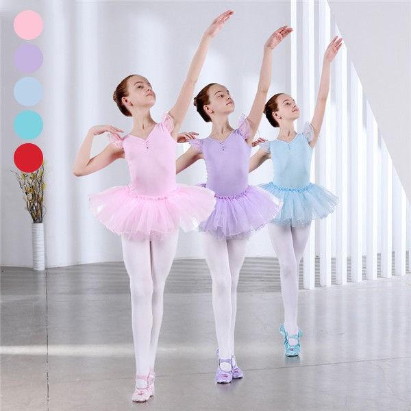 バレエ レオタード 子供 キッズ チュチュ バレエダンス 股下スナップ