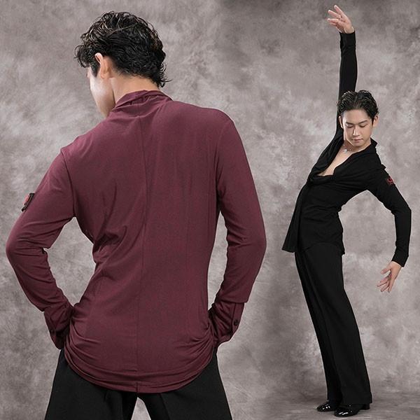 社交ダンス トップス 男性 社交ダンス衣装 上着 長袖 競技着 モダン