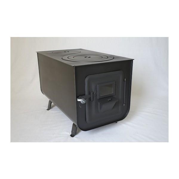 新保製作所 薪ストーブ 角型 窓付きガードなし ウッドストーブ