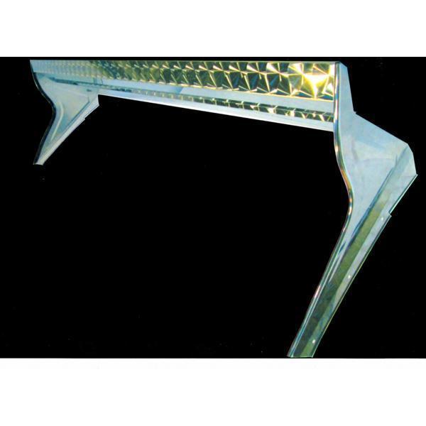 シモタニ製 フロントバイザー レトロシリーズ DX-II ウロコ仕様 天板の