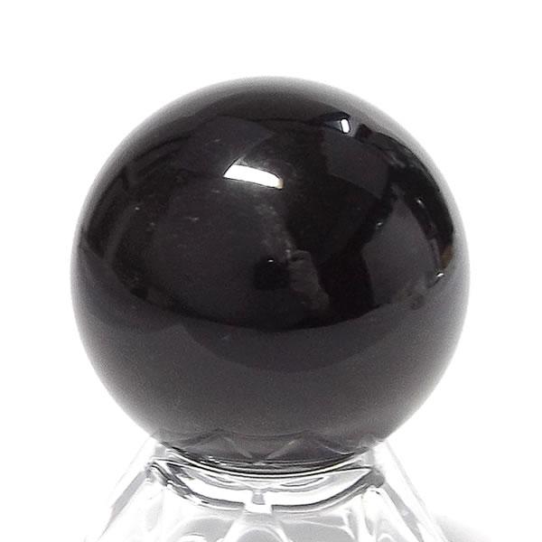 モリオン(黒水晶) 丸玉 台座付き 直径 約35mm〜39mm : エスピー
