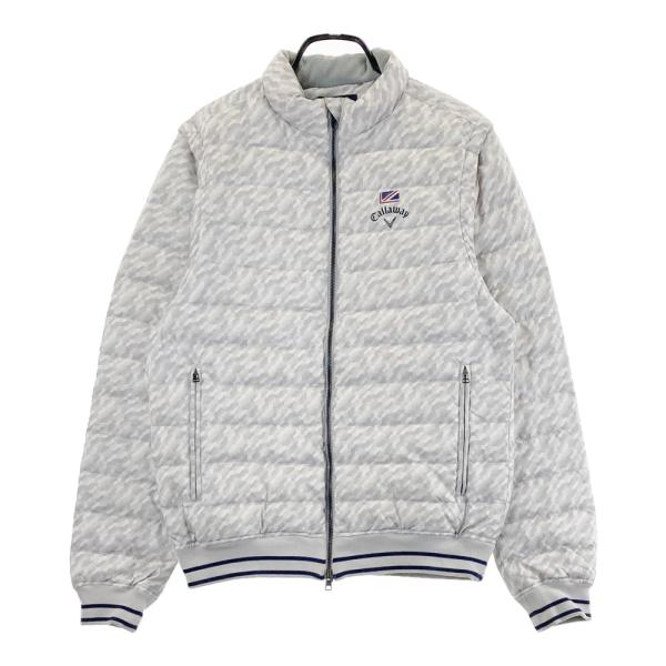 CALLAWAY キャロウェイ 2WAY ダウンジャケット 総柄 ホワイト系 L