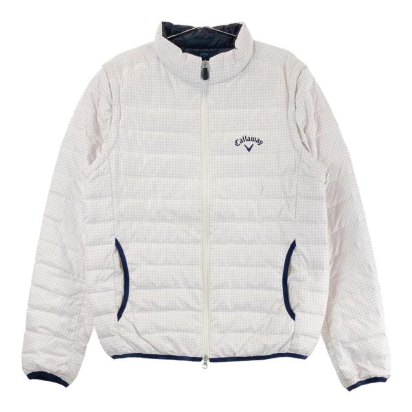 CALLAWAY キャロウェイ 2WAY ダウンジャケット 総柄 ホワイト系 L