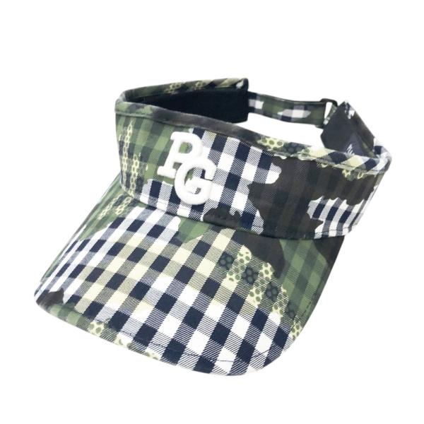 PEARLY GATES パーリーゲイツ サンバイザー ギンガムチェック カモフラ