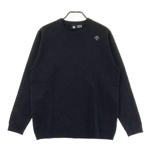 DESCENTE GOLF デサントゴルフ 長袖ニットセーター カシミヤ混 総柄