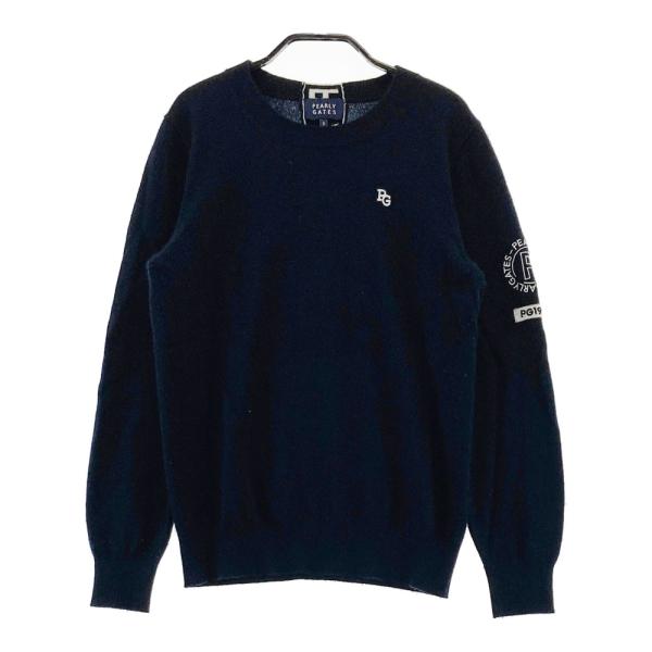 PEARLY GATES パーリーゲイツ カシミヤ ニットセーター ネイビー系 0