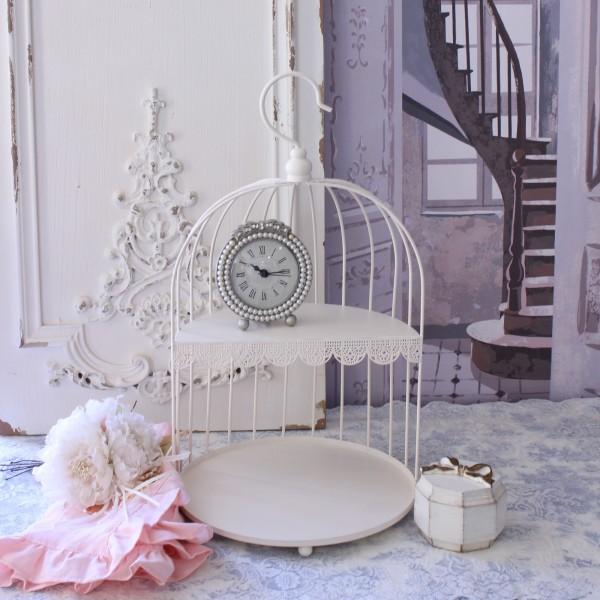 ディスプレイ ラック 2段 ディスプレイスタンド アイアン ホワイト 2