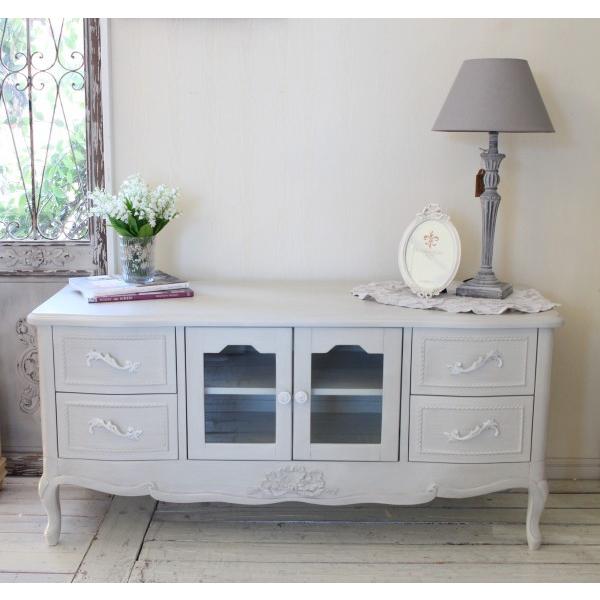 テレビボード テレビ台 120cm 猫脚 洋風 ヨーロピアン 白家具