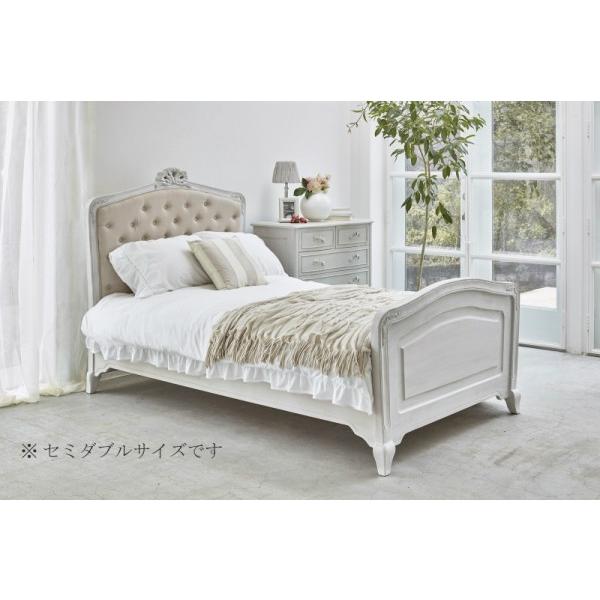 セミダブルベッド ベッドフレーム セミダブル 可愛い アンティーク風