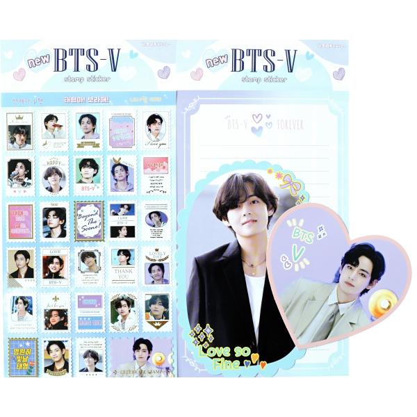 BTS V テテ グッズ レターセット 27点セット (記念切手 スタンプ
