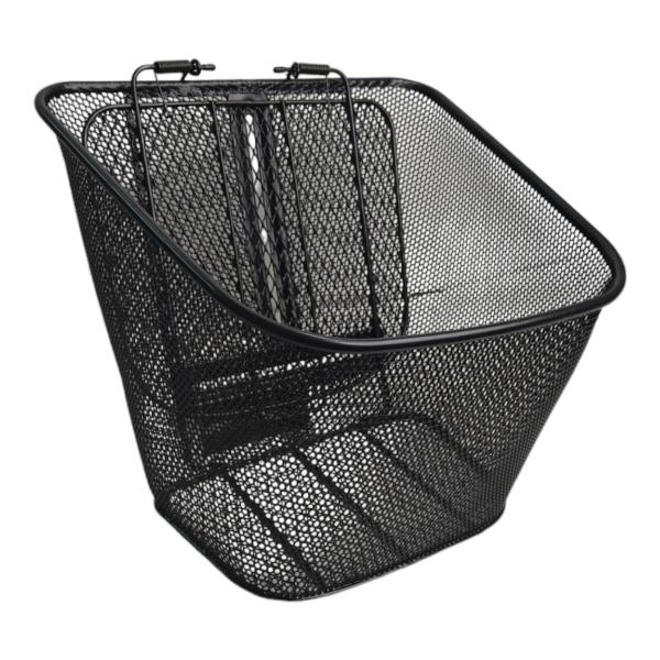 西田金属製作所 フタ付スクーター用フロントバスケット ブラック HD