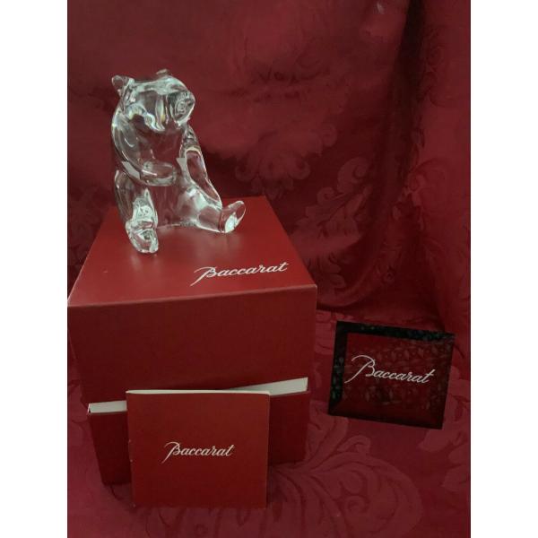 値下げ中 BACCARAT バカラ テディベア 熊 ガラス 置き物 値下げ中