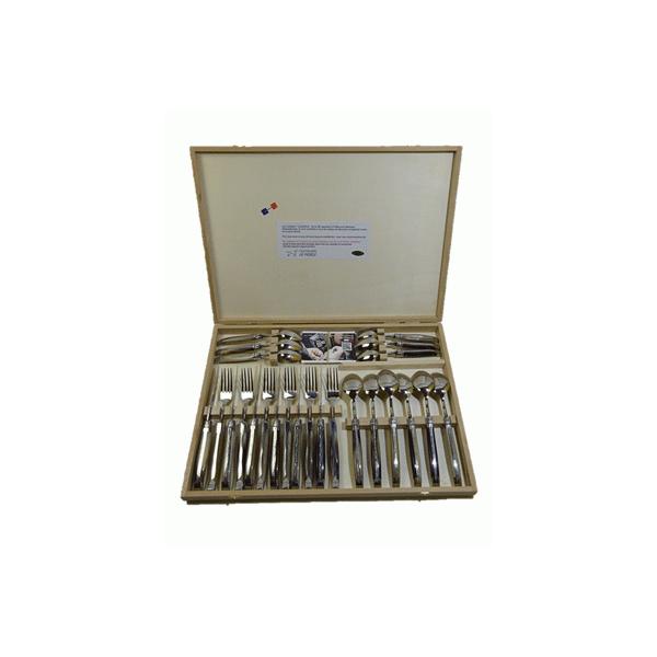 新品ラギオール カトラリー24ピースセット水牛の角 アイボリー