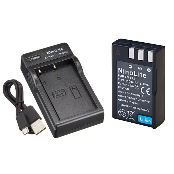 DC15 USB型充電器 MH-23 と ニコンEN-EL9 EN-EL9a 互換バッテリーの